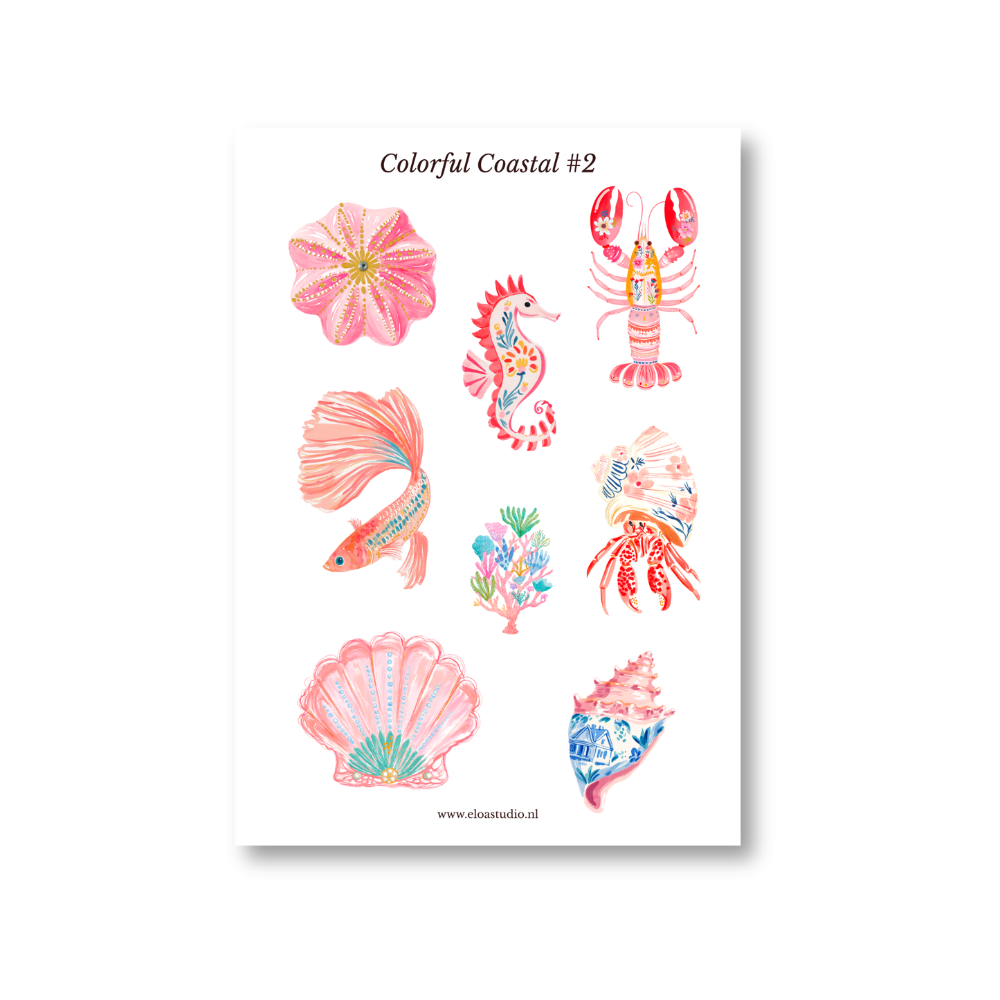 Colorful Coastal #2 Stickervel