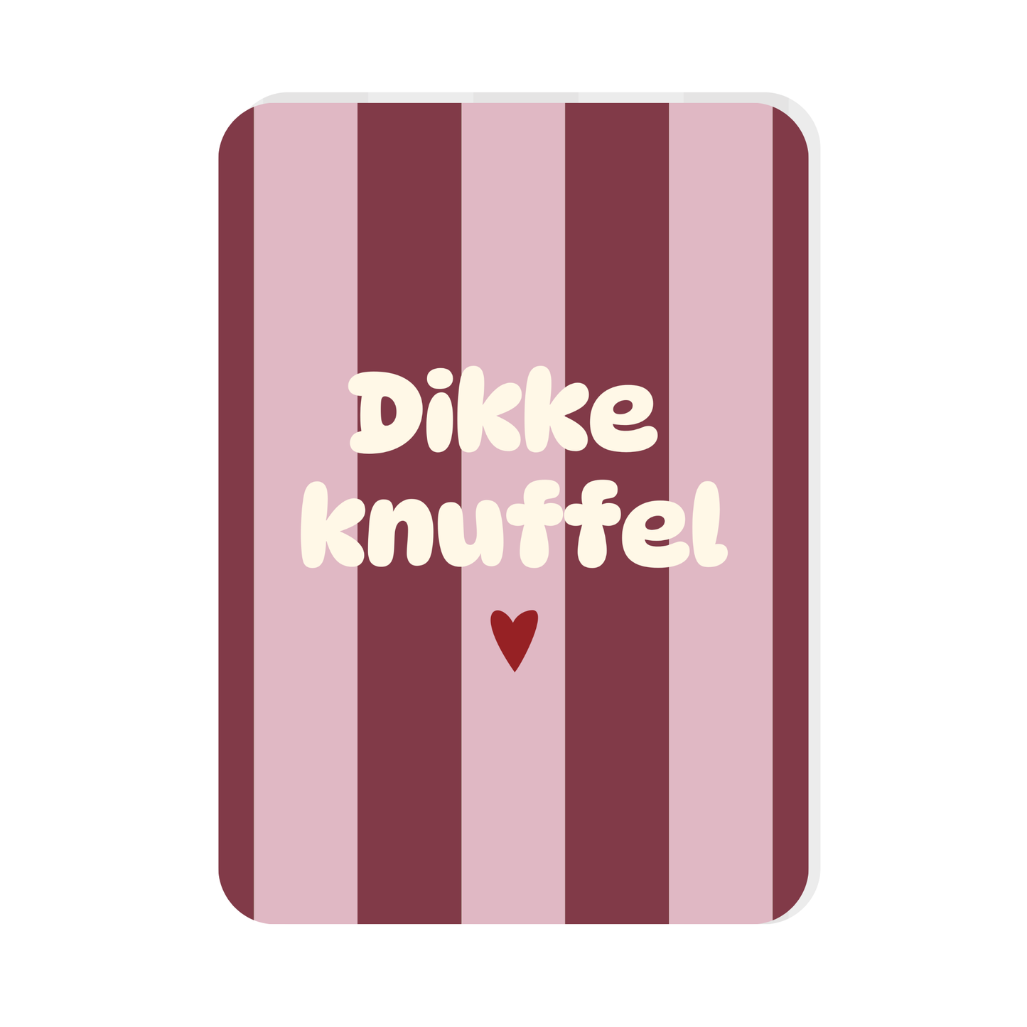 Oepsie Ansichtkaart dikke knuffel gestreept