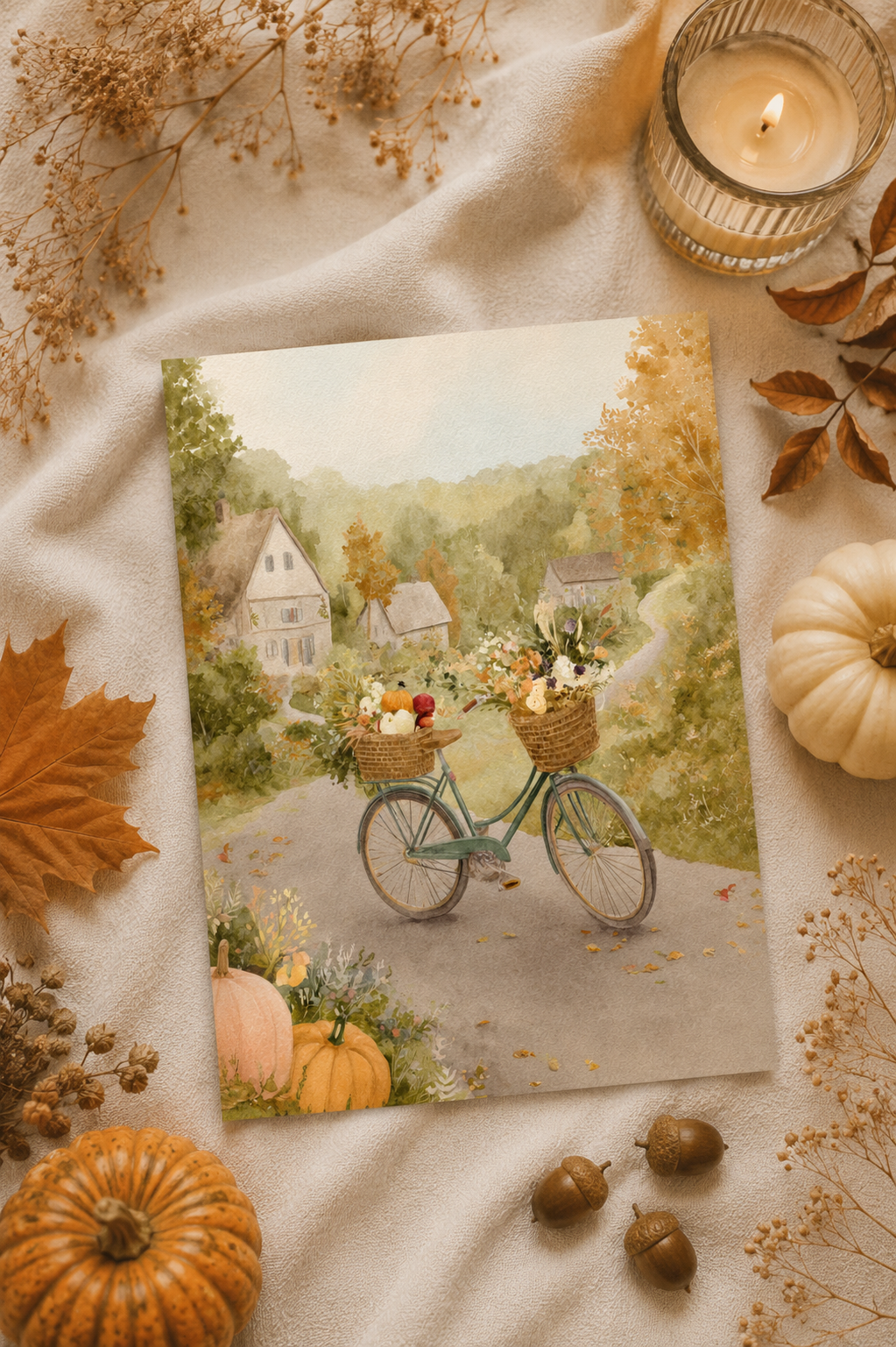 Autumn Bike Ride Ansichtkaart