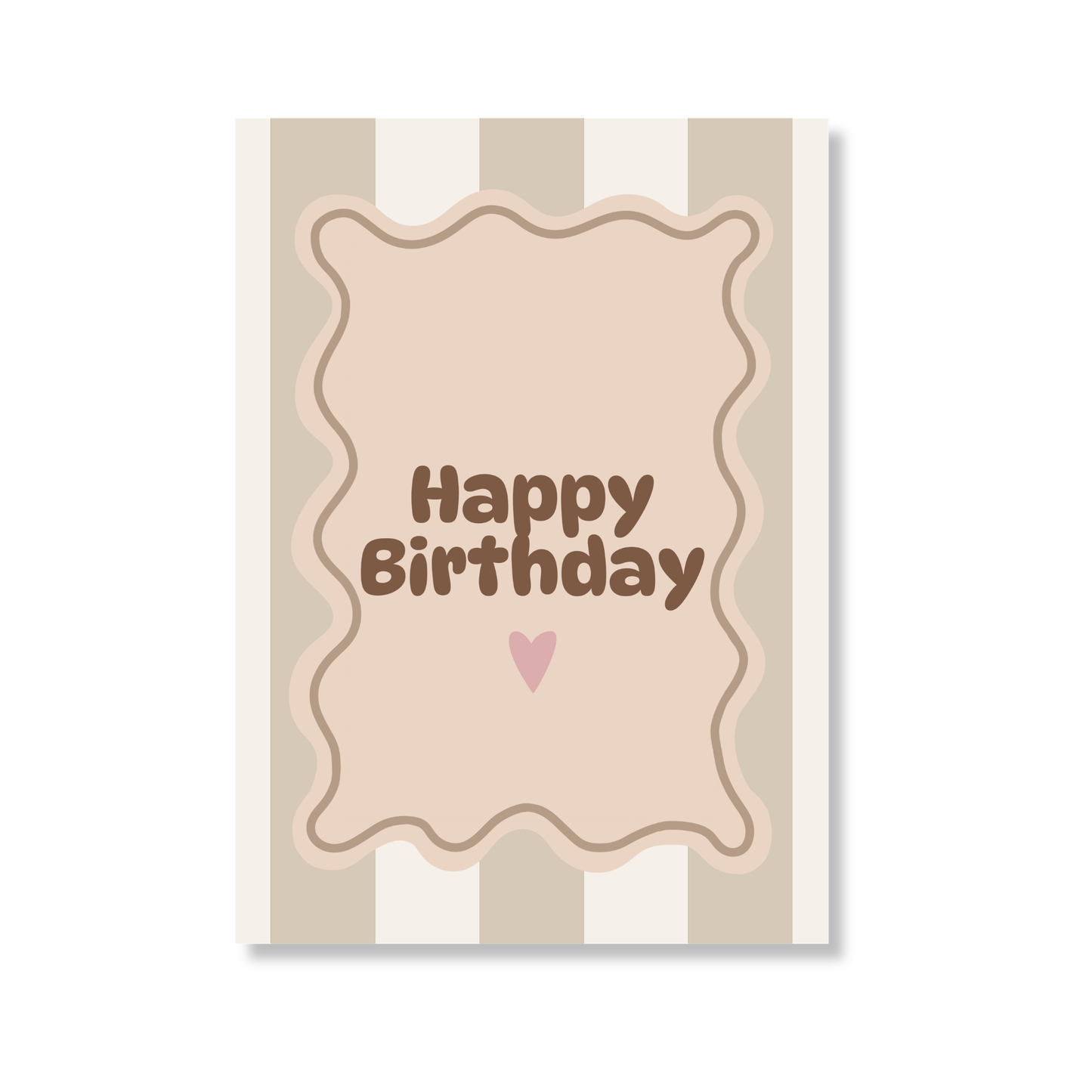Happy Birthday Ansichtkaart neutrale kleuren