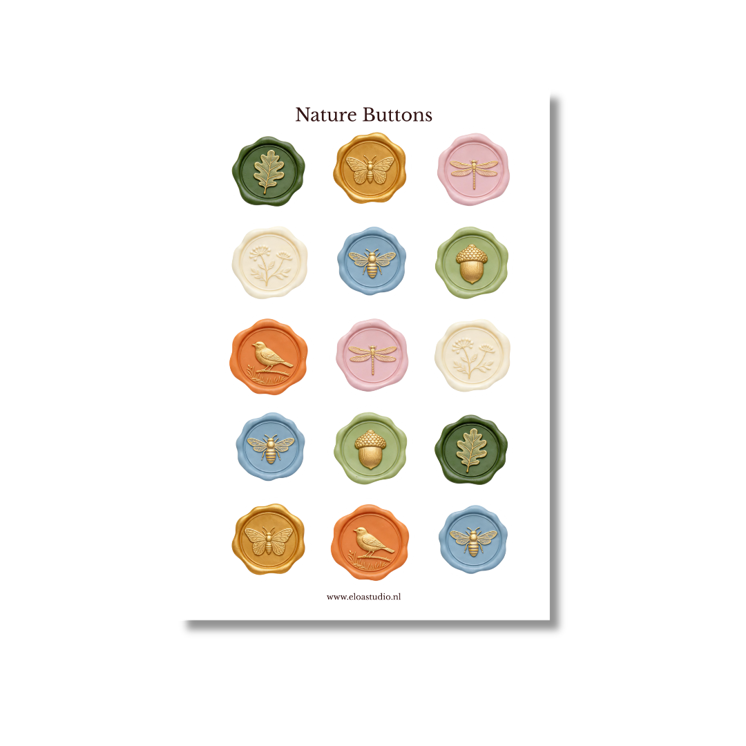 Nature Buttons Stickervel