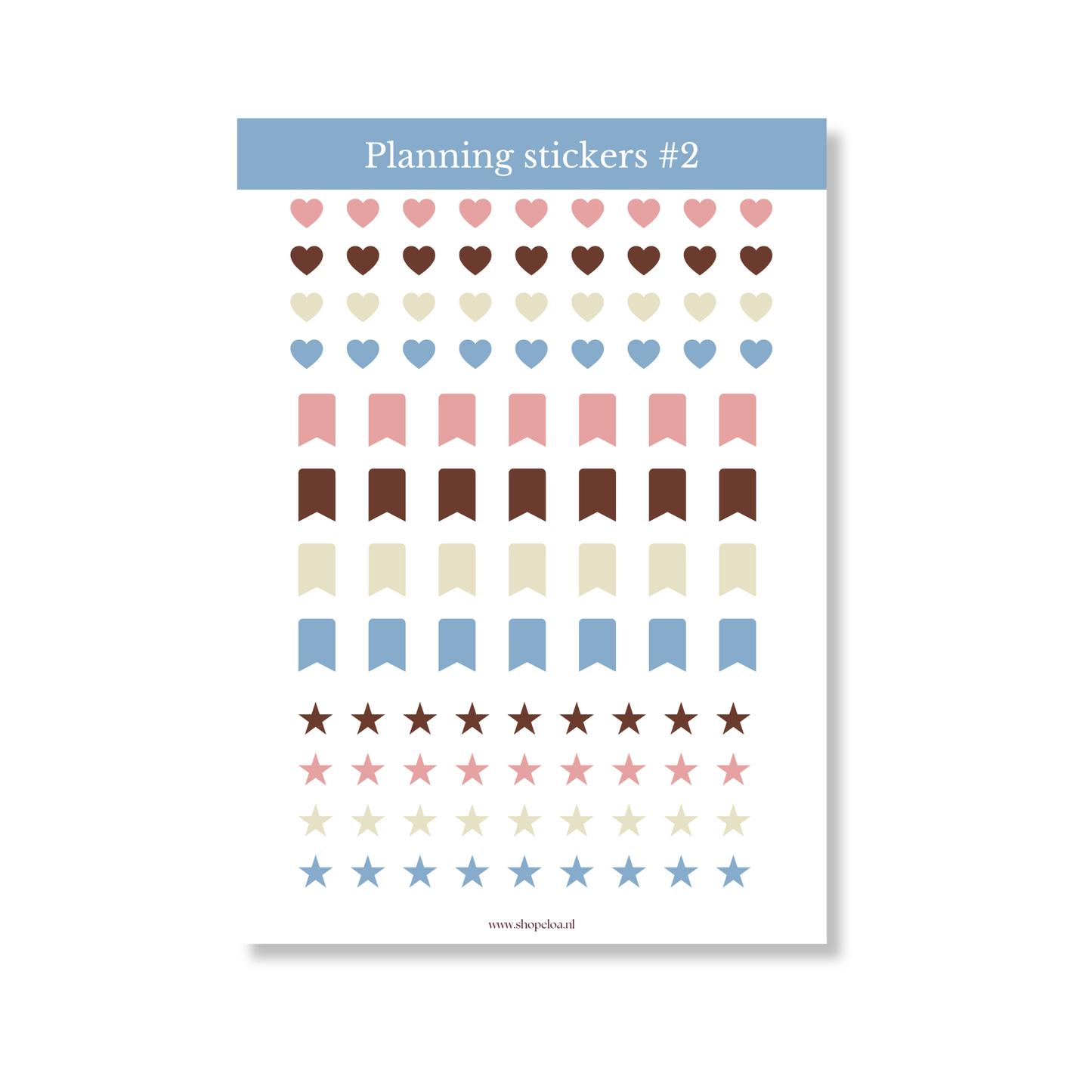 Stickervel Planning Stickers #2 Blauw