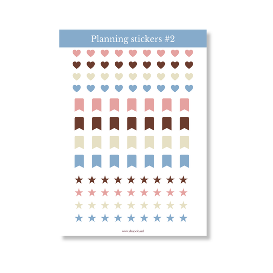 Stickervel Planning Stickers #2 Blauw