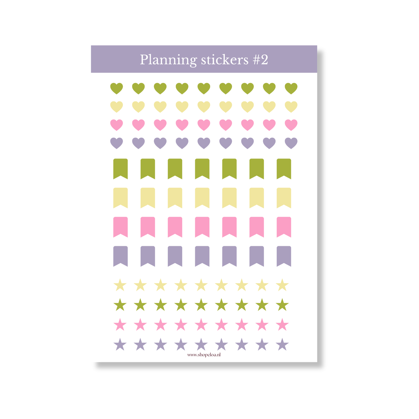 Stickervel Planning Stickers #2 Paars