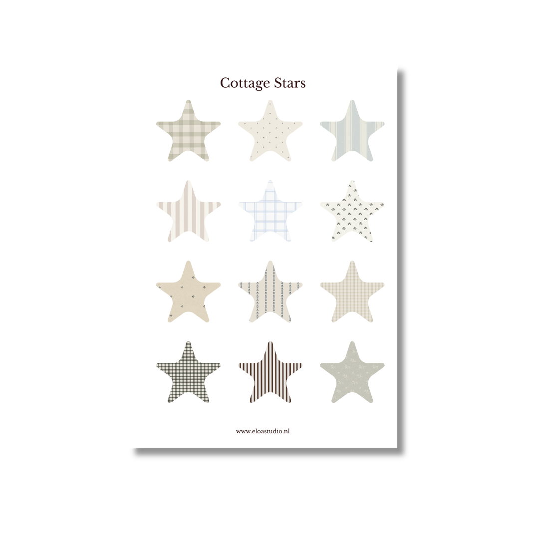 Cottage Stars Stickervel