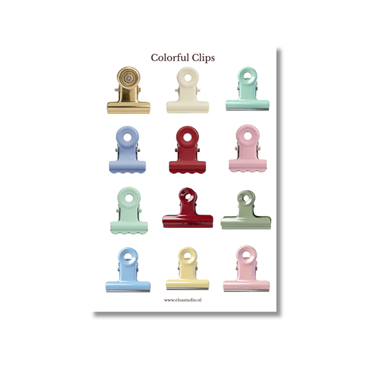 Colorful Clips Stickervel