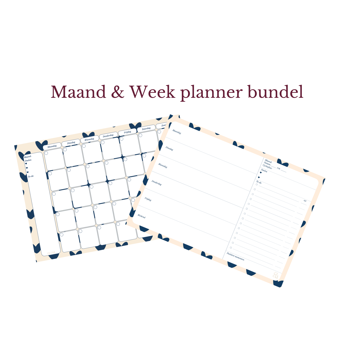 Plannersbundel Maand & Week ongedateerd