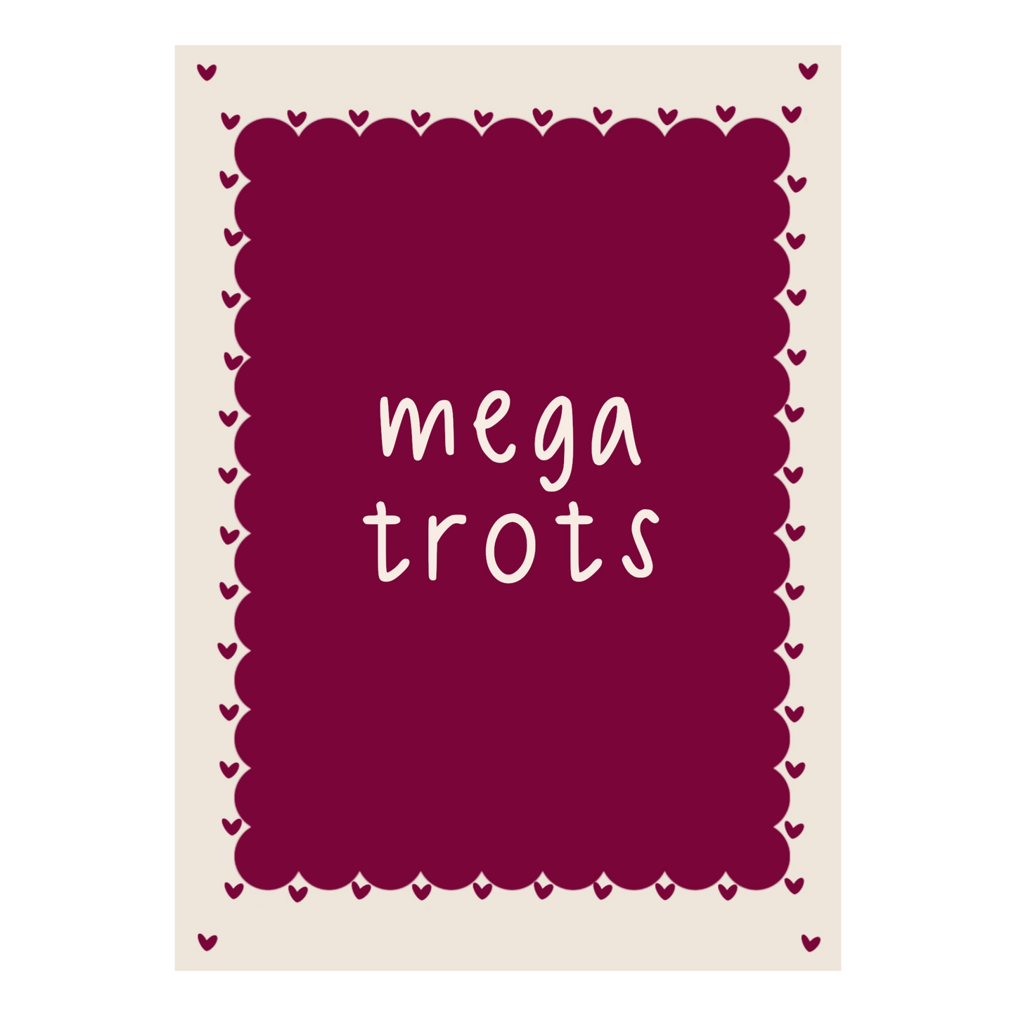 Wenskaart Mega Trots Bordeaux