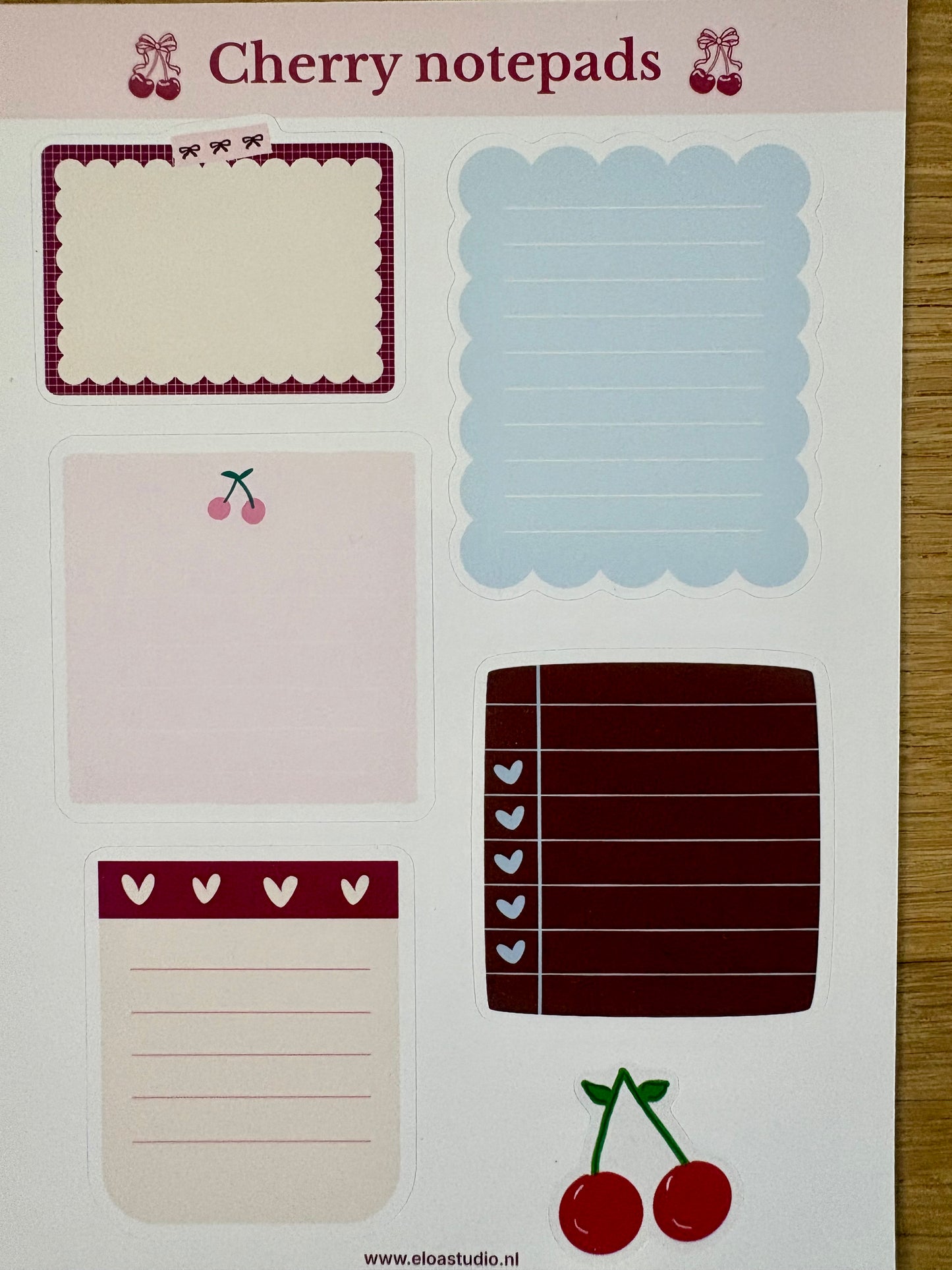 Stickervel Cherry Notepads