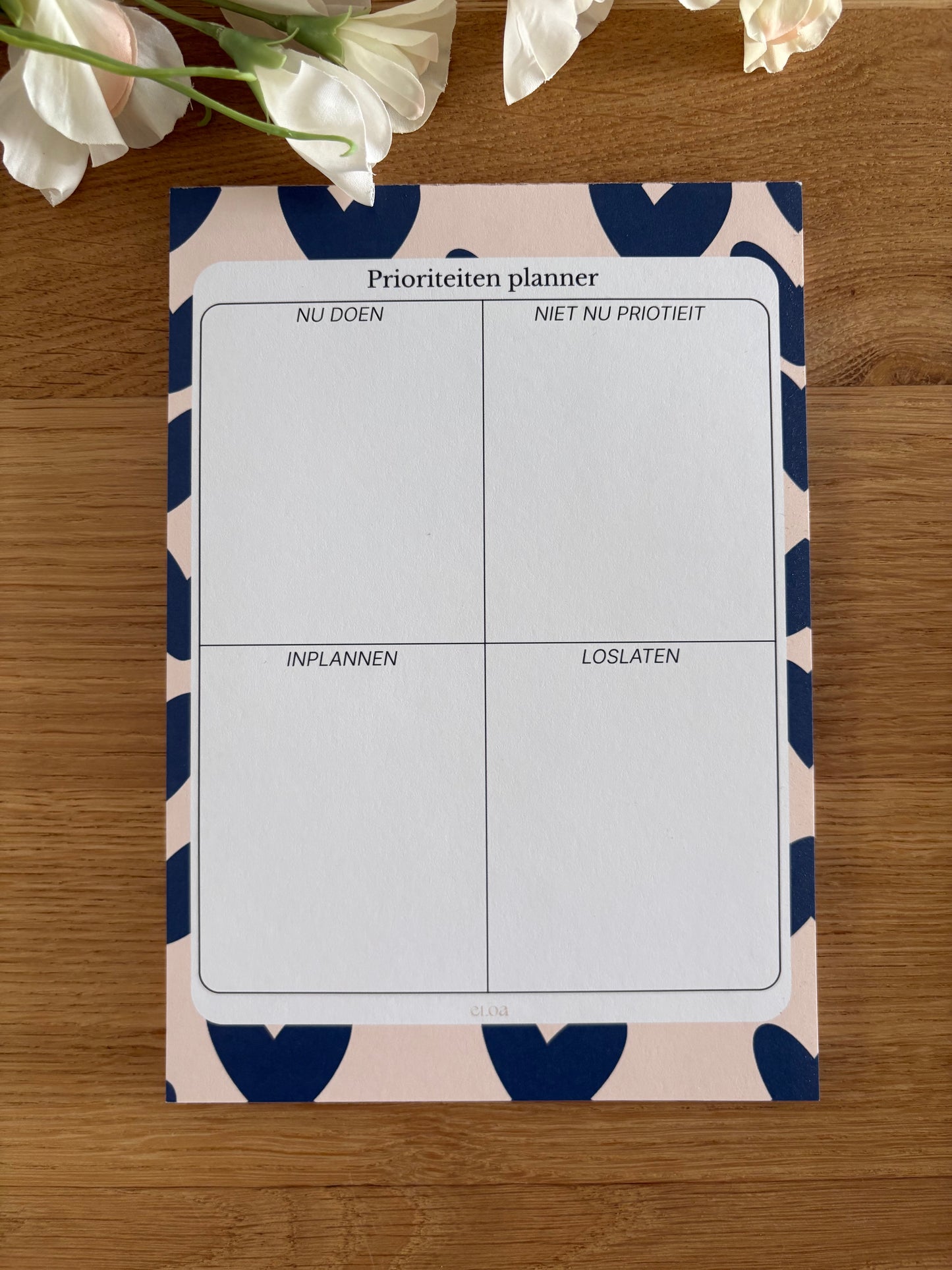 Prioriteiten Planner A5 | notitieblok planner| typefout