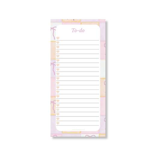 To-Do notitieblok Strikjes