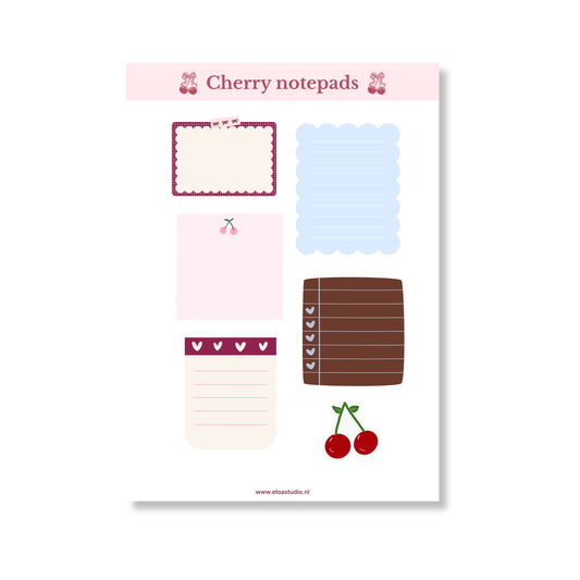 Stickervel Cherry Notepads